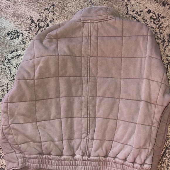 NWOT Free People Dolman Quilted Knit Jacket Dirty Rose - Picture 7 of 9